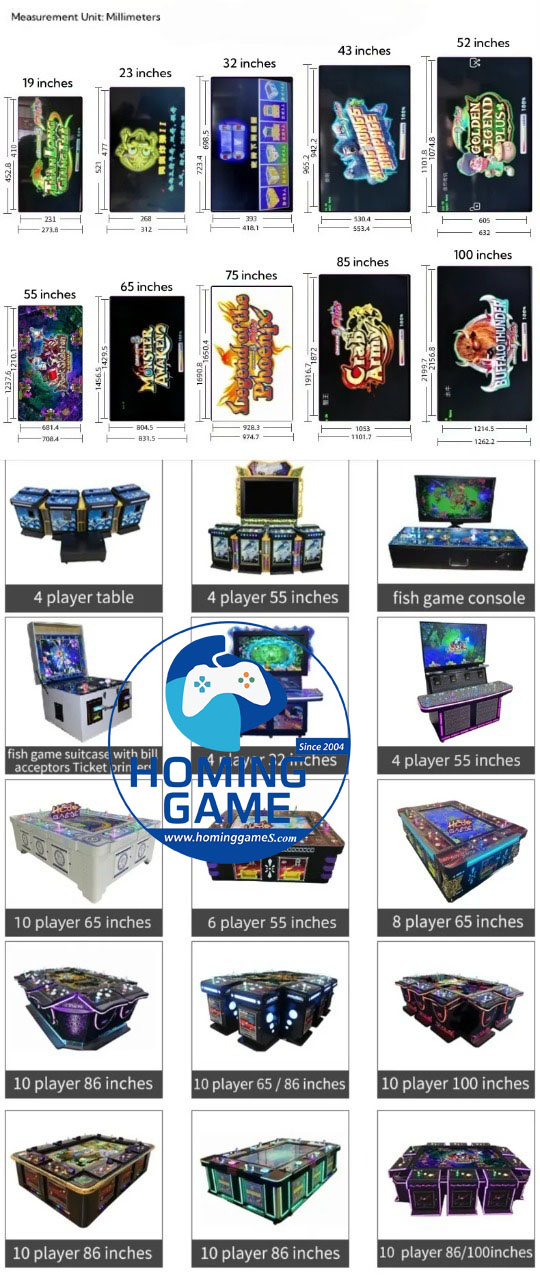 2026 Hot Sale 65" 8 Player Fishing Table Game Machine | Commercial Multiplayer Fish Game Machine | Homing Game Factory OEM