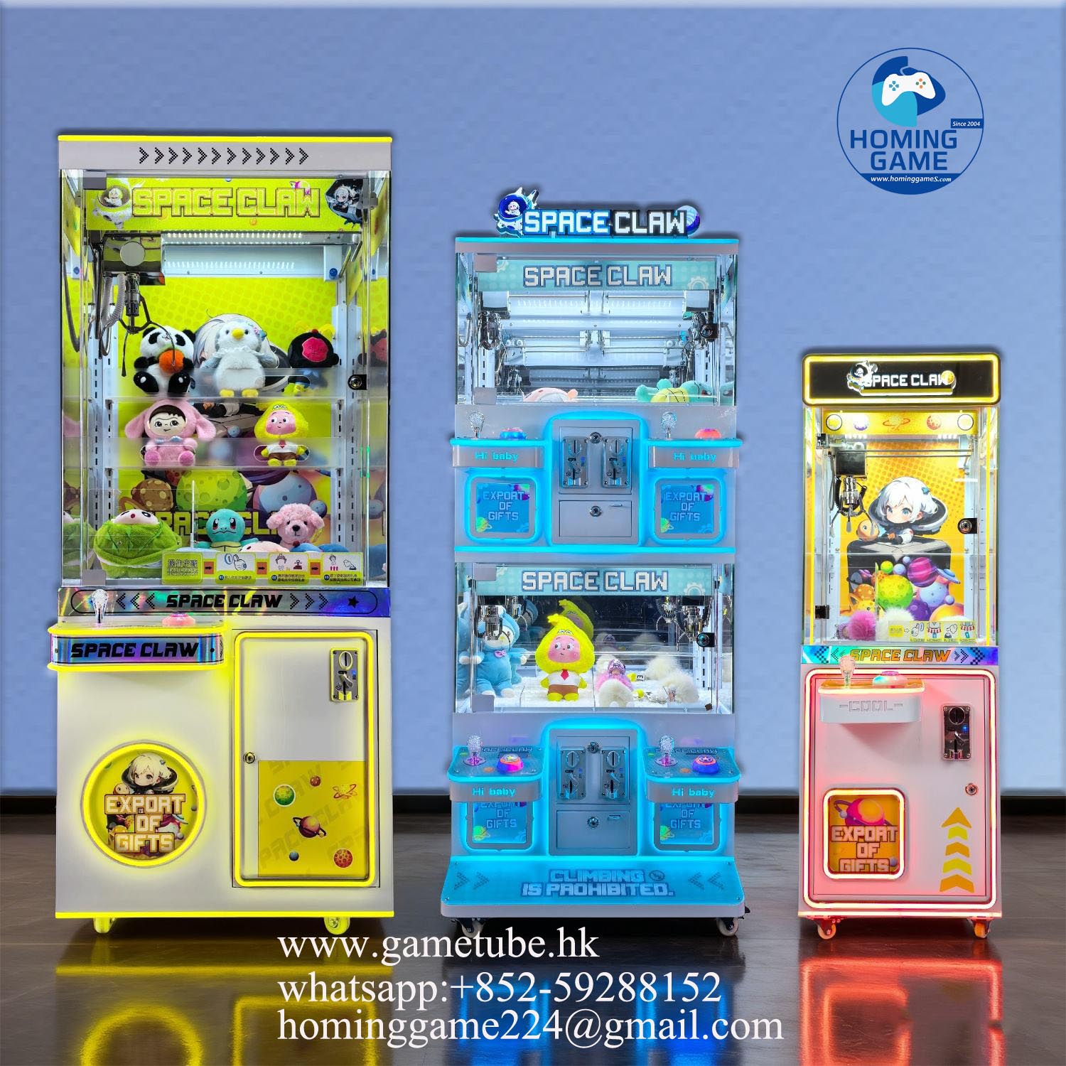 HomingGame Factory Direct Commercial Claw Machine – High-Profit Arcade Prize Crane with Customizable LED & Smart Payment System