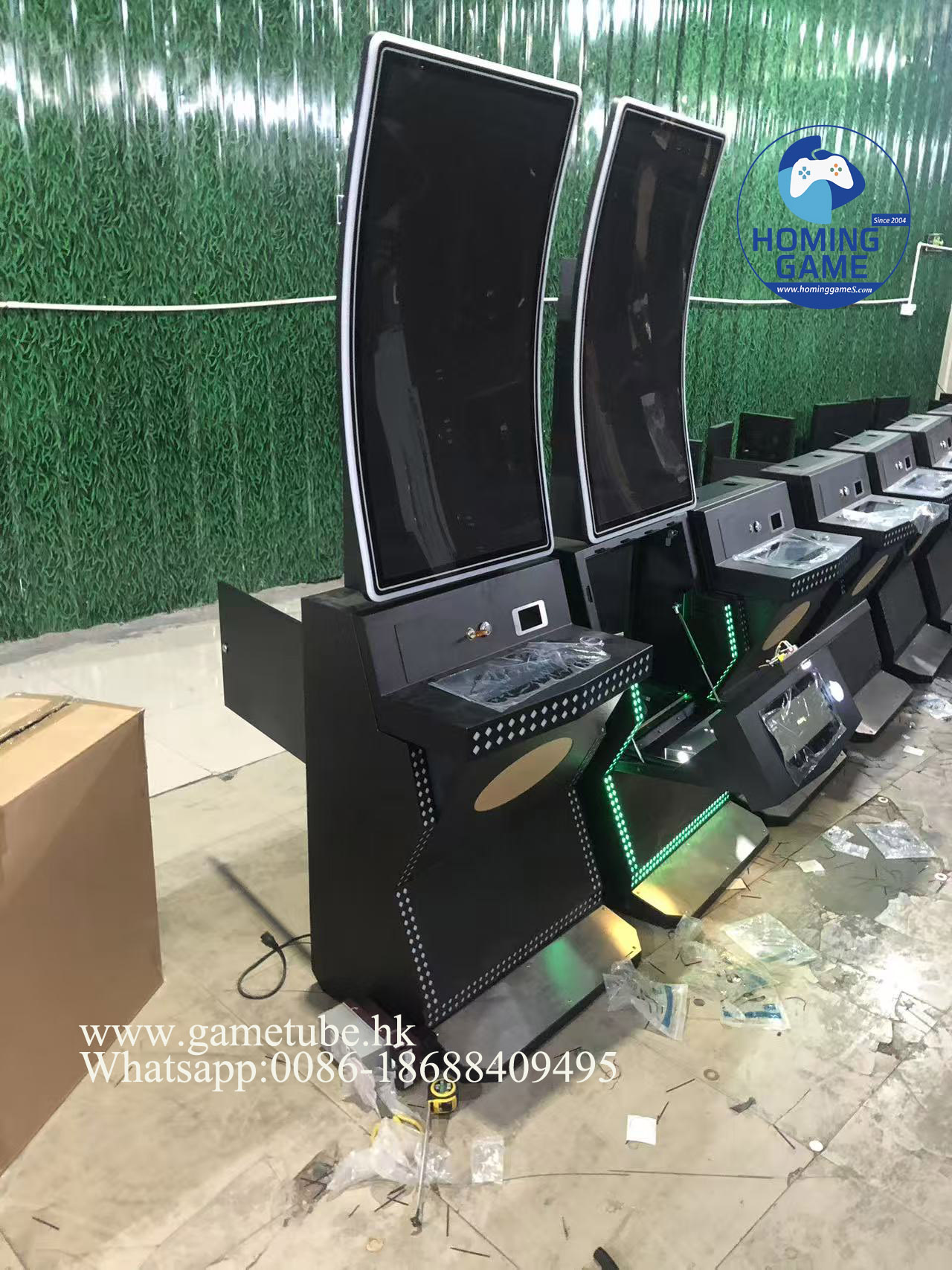 2026 USA Top No.1 43 Inch Curve Slot Game table cabinet with multiple motherboard by HomingGame factory Direct