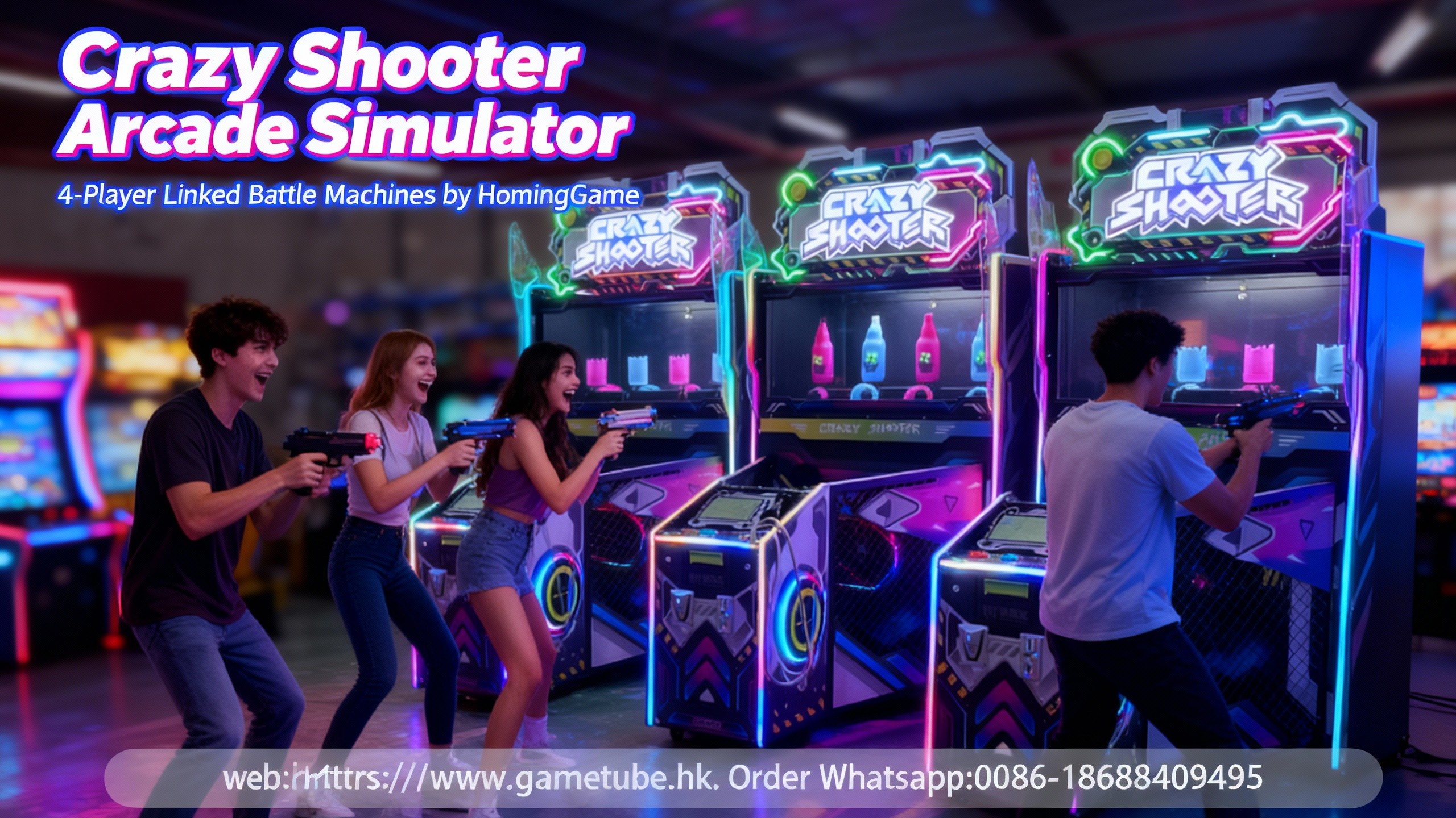 Crazy Shooter Arcade Simulator 4 Player Linked Battle Machines by HomingGame#gunshootinggame Crazy Shooter Arcade Simulator 4 Player Linked Battle Machines by HomingGame#gunshootinggame