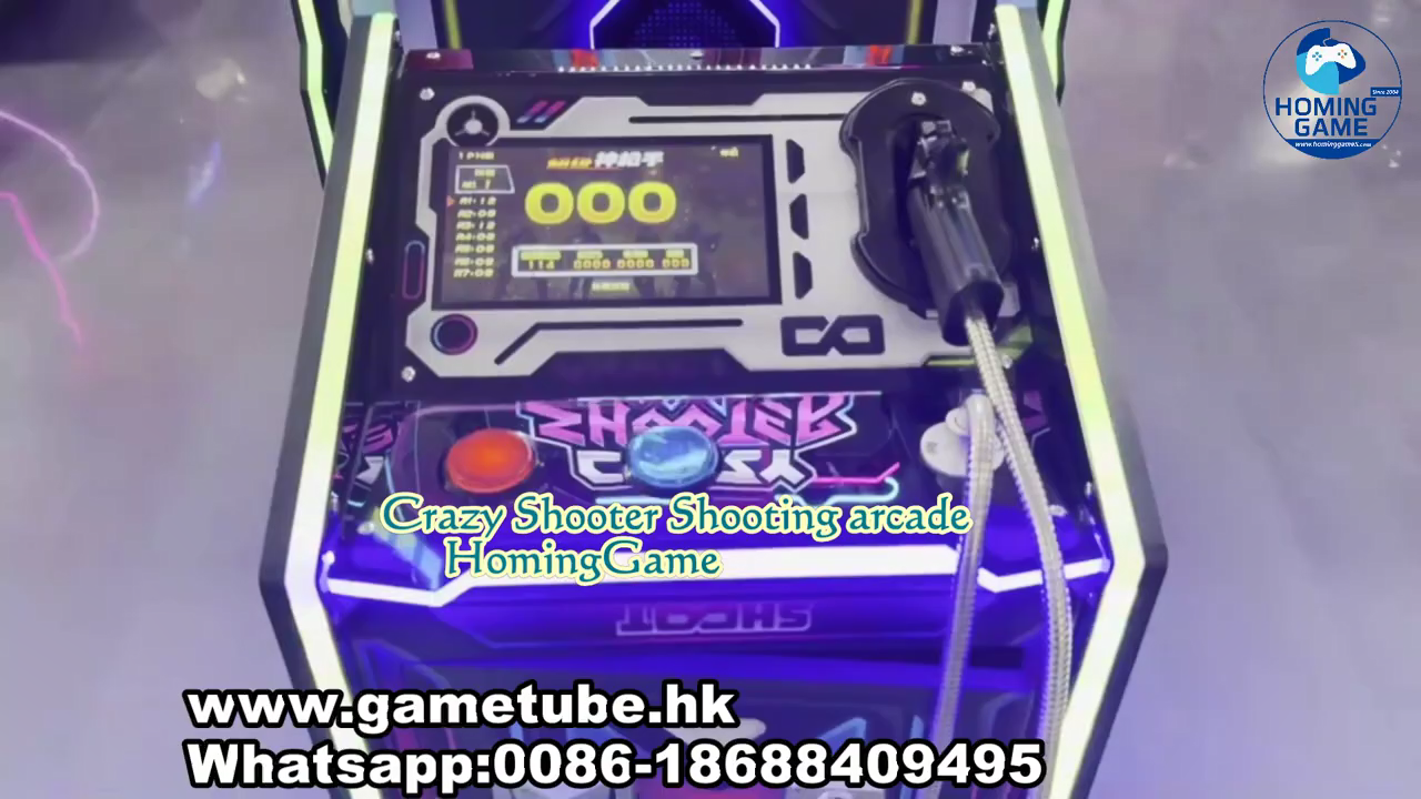 HomingGame Factory Crazy Shooter Shooting Arcade Game Machine – New Design Iron Coin Operated Gun Shooting Simulator for Game Centers & Amusement Parks HomingGame Factory Crazy Shooter Shooting Arcade Game Machine – New Design Iron Coin Operated Gun Shooting Simulator for Game Centers & Amusement Parks