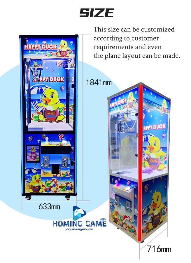 Happy Duck Claw Machine | Factory Direct Coin Operated Prize Crane by HomingGame