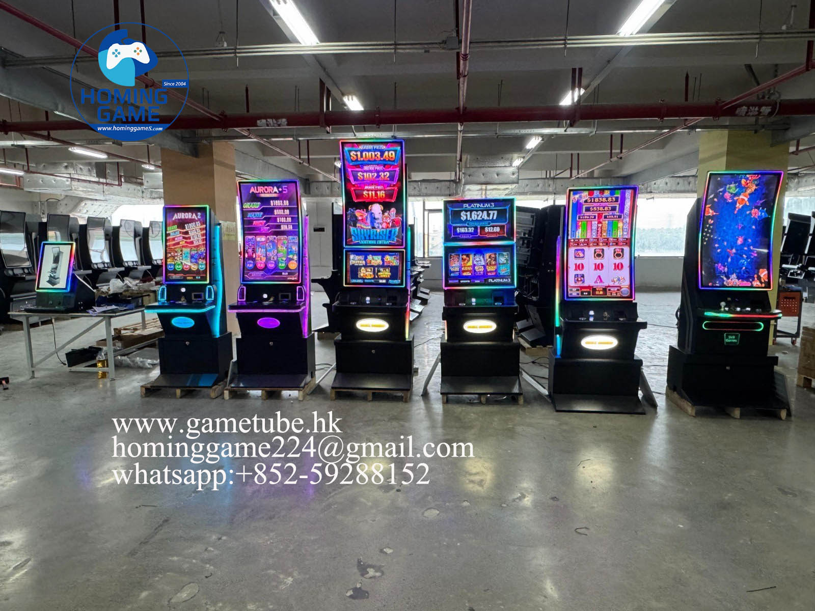 New 43 Inch Curved Touch Screen Vertical Skill Game Machine Slot Table for Fusion 4 Fusion 6 Fusion Plus | HomingGame Factory