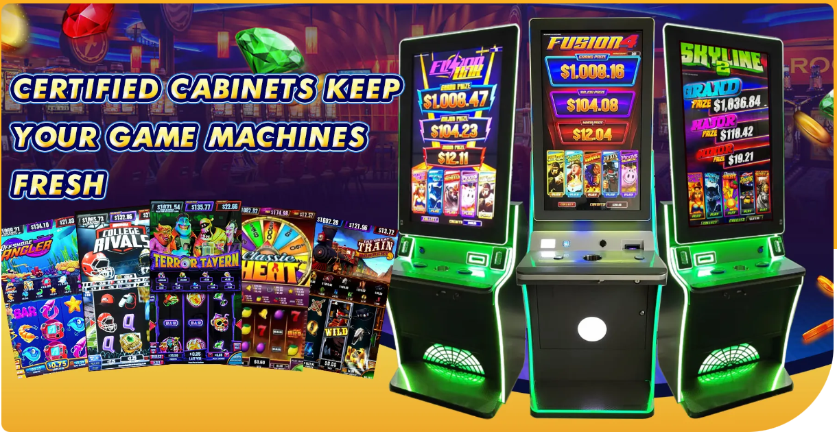 HomingGame 43" Curve Skill Slot Machine Cabinet – Ultra HD Touch Screen Curve 43 Inch Curve Slot Table Game Machine for Skill & Nudge Games