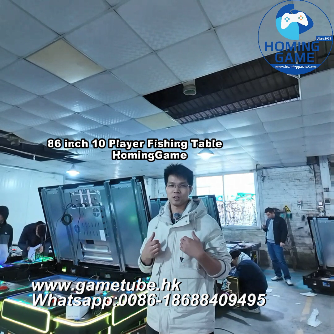 HomingGame 86 Inch 10 Player Fishing Table Game Machine Factory Wholesale Skill Game Ocean King 3 Plus Fish Hunter Arcade Machine for Casino Game Center