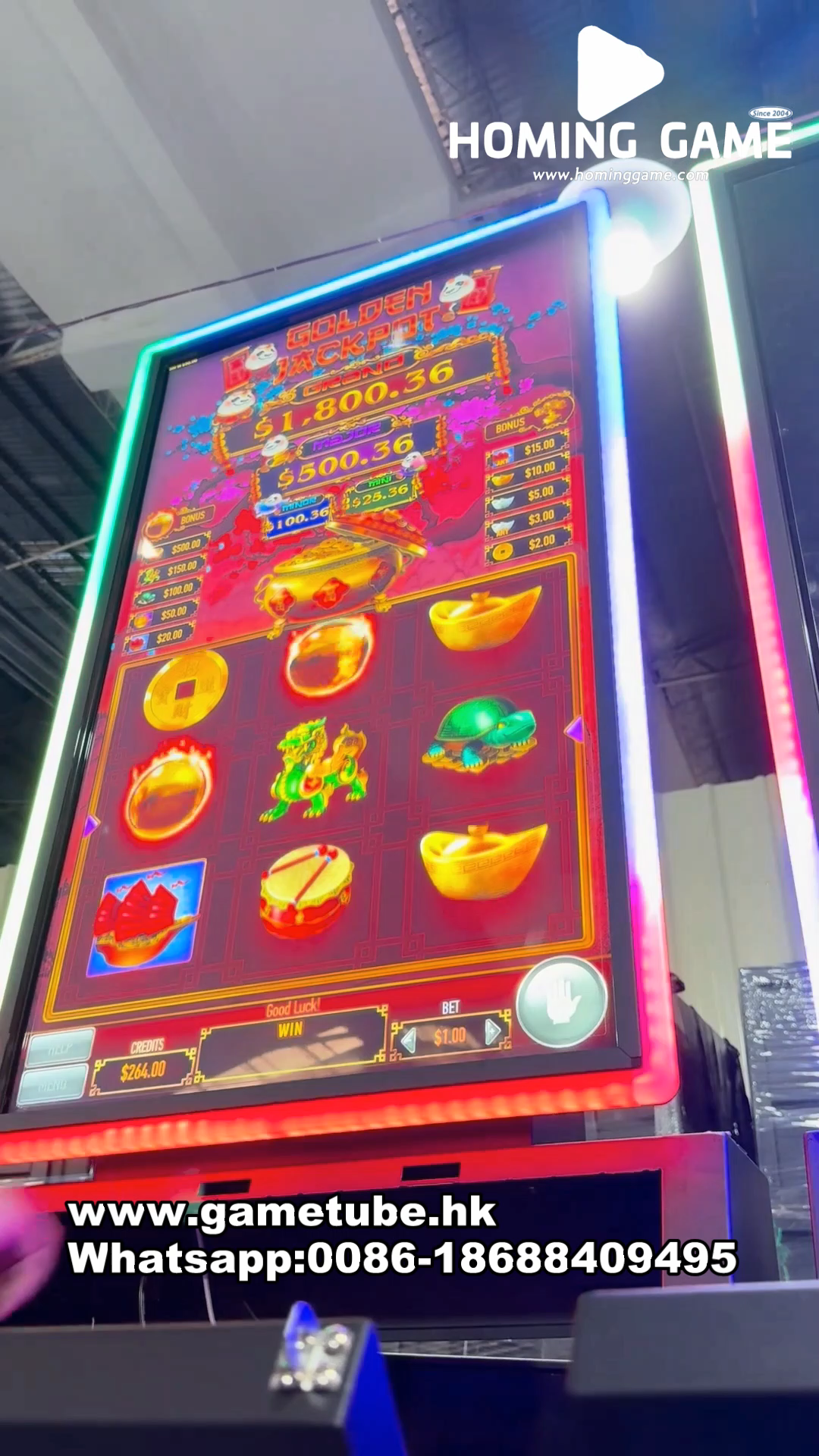 Aurora Skill 5-in-1 Slot Table Game Machine | Factory Direct Multi-Game Cabinet by HomingGame