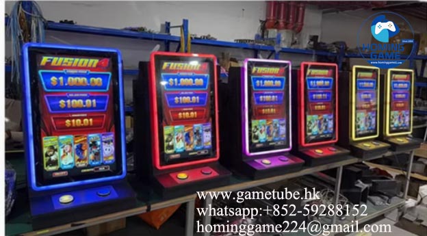 Hominggame Factory Direct: Premium Bartop Slot Machine Cabinet – Fusion 5/HET Emulator Ready, 23.6" 27"Touchscreen Skill Game Console
