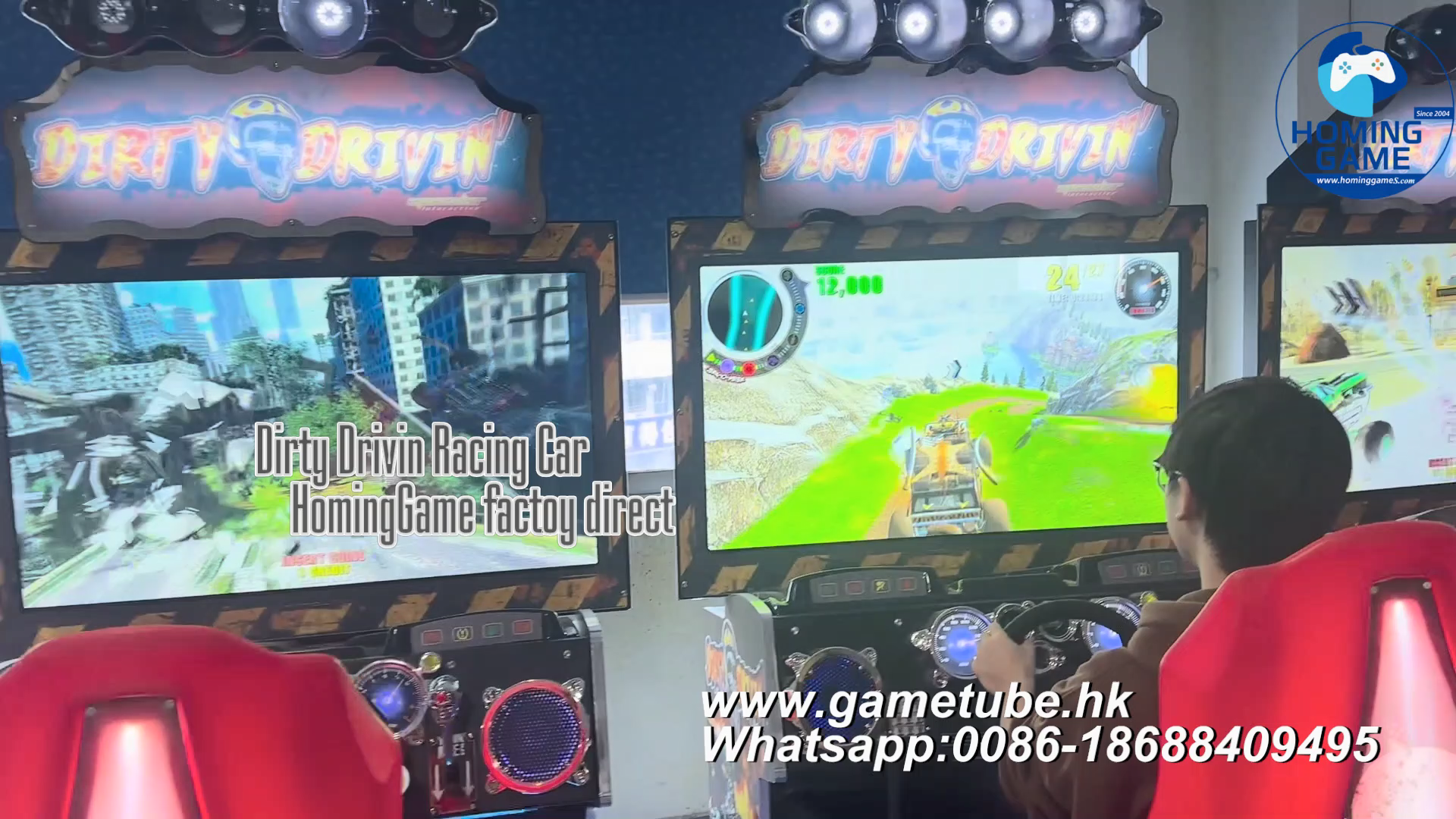 HomingGame Factory 42 Inch Dirty Drivin Racing Car Game Machine HD Simulator Arcade Driving Console for Family Entertainment Center