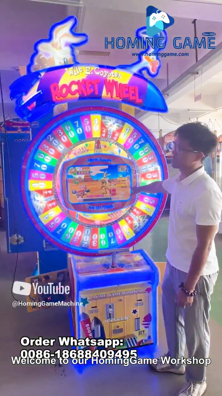 Your Stable Arcade Game Machine Supplier WILE E COYOTE Rocket Wheel redemption game machine by HomingGame Your Stable Arcade Game Machine Supplier WILE E COYOTE Rocket Wheel redemption game machine by HomingGame