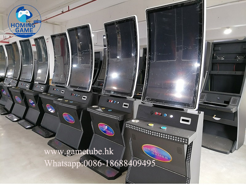 HomingGame Factory 43 Inch Curved Slot Table Game Machine - OEM/ODM Vertical 4K Touch Screen Casino Slot Machine for Arcade Gambling Hall