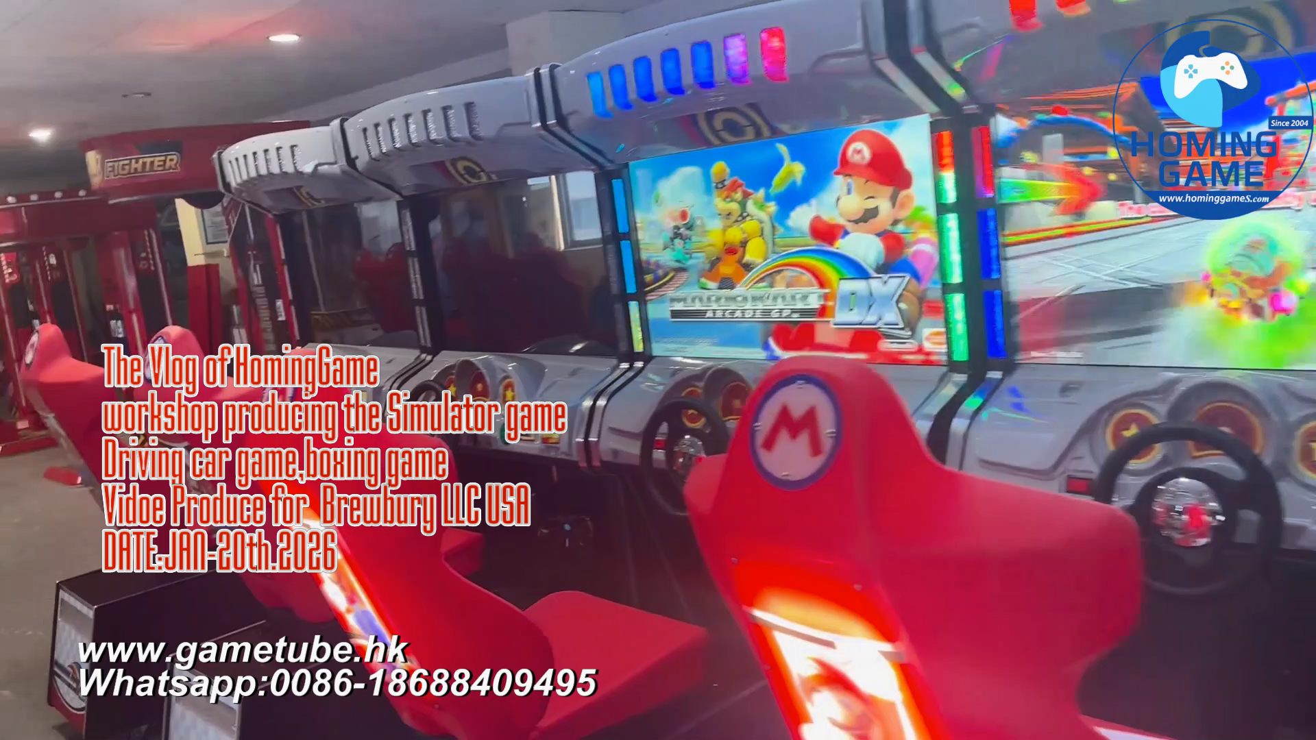 HomingGame Factory Workshop Vlog | Producing Mario Kart GP, Moto Racing & Boxing Arcade Game Machines for Brewbury LLC USA | Jan 20, 2026 HomingGame Factory Workshop Vlog | Producing Mario Kart GP, Moto Racing & Boxing Arcade Game Machines for Brewbury LLC USA | Jan 20, 2026