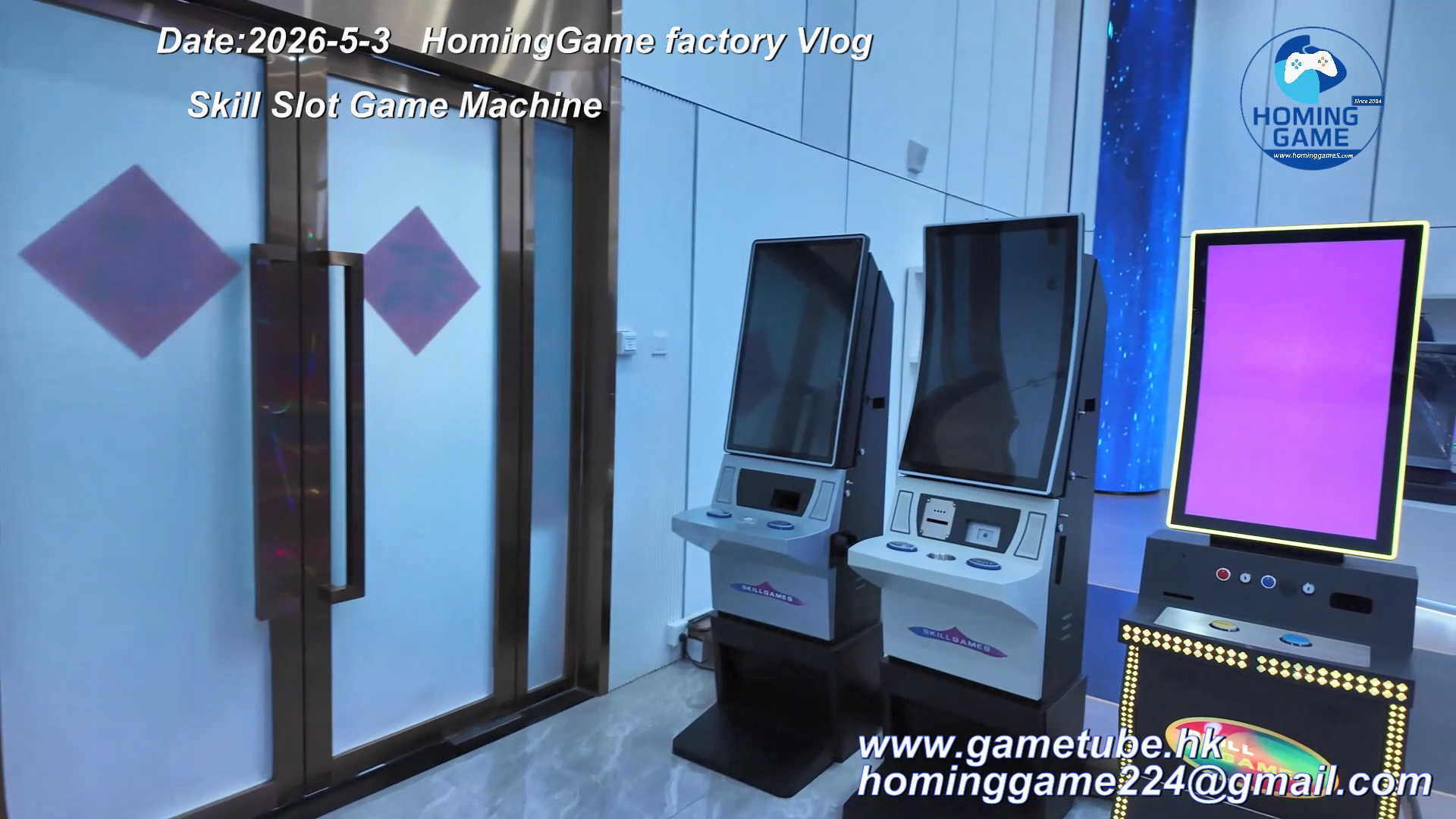 HomingGame 2026 Factory Direct 22/27/32/43 Inch Skill Slot Game Machine Cabinet | Vertical Straight & Curved Screen Slot Table Game for Amusement Room