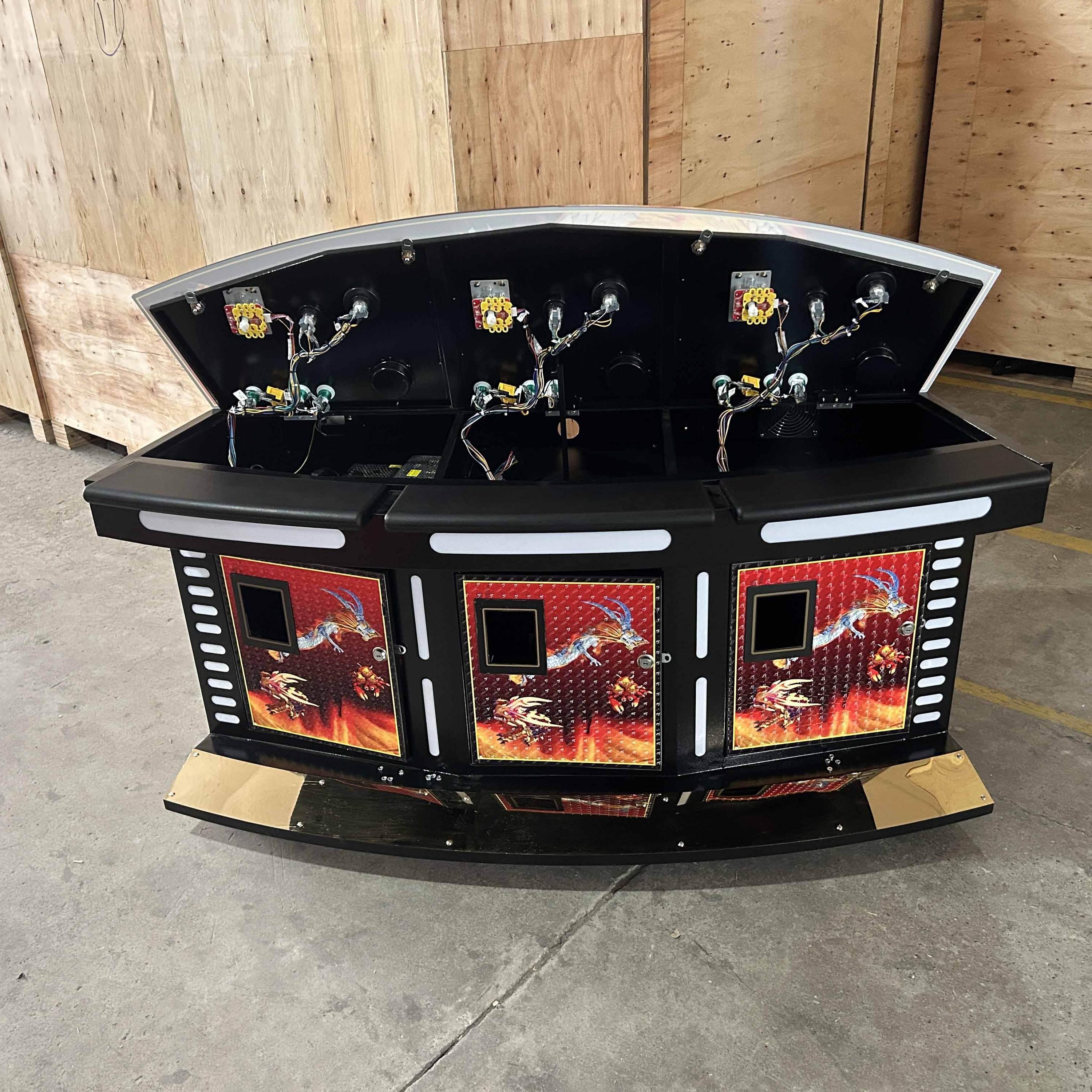 Wholesale 3 Player Fishing Table Arcade Fish Game Machine – 55-Inch Metal Cabinet, IGS Software, ICT Bill Acceptor & Custom Fish Games Board for Sale | HomingGame Factory Wholesale 3 Player Fishing Table Arcade Fish Game Machine – 55-Inch Metal Cabinet, IGS Software, ICT Bill Acceptor & Custom Fish Games Board for Sale | HomingGame Factory