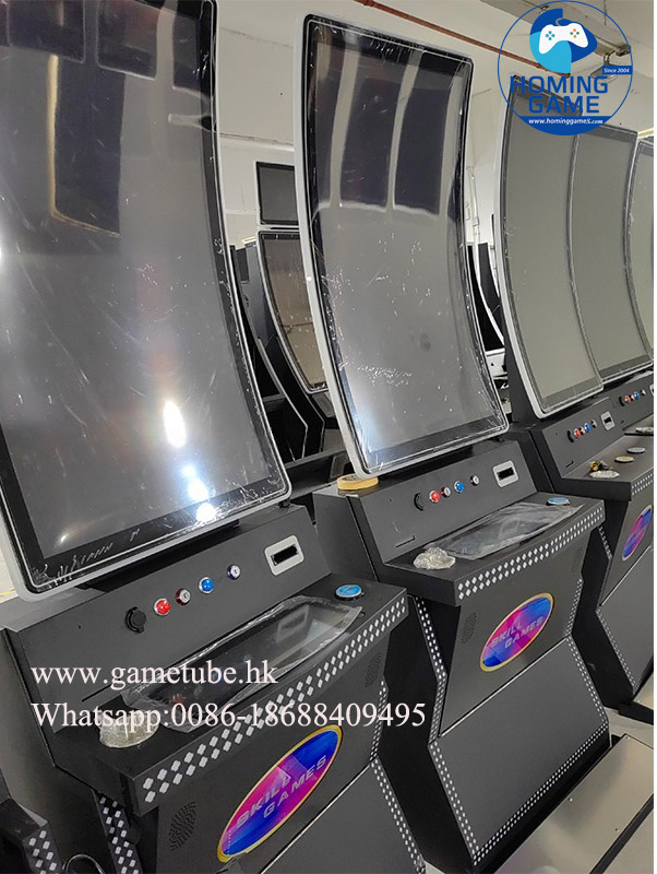 HomingGame Factory 43 Inch Curved Slot Table Game Machine - OEM/ODM Vertical 4K Touch Screen Casino Slot Machine for Arcade Gambling Hall