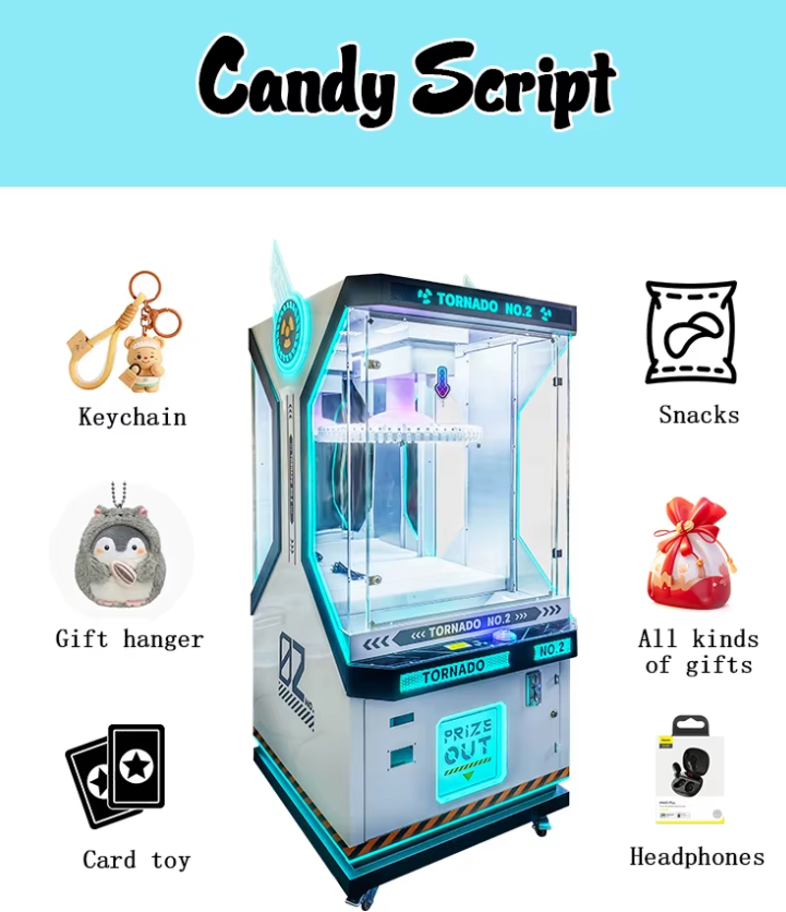 USA Hot Coin Operated Tornado Clip Spin Prize Redemption Game Machine | HomingGame Factory Supply