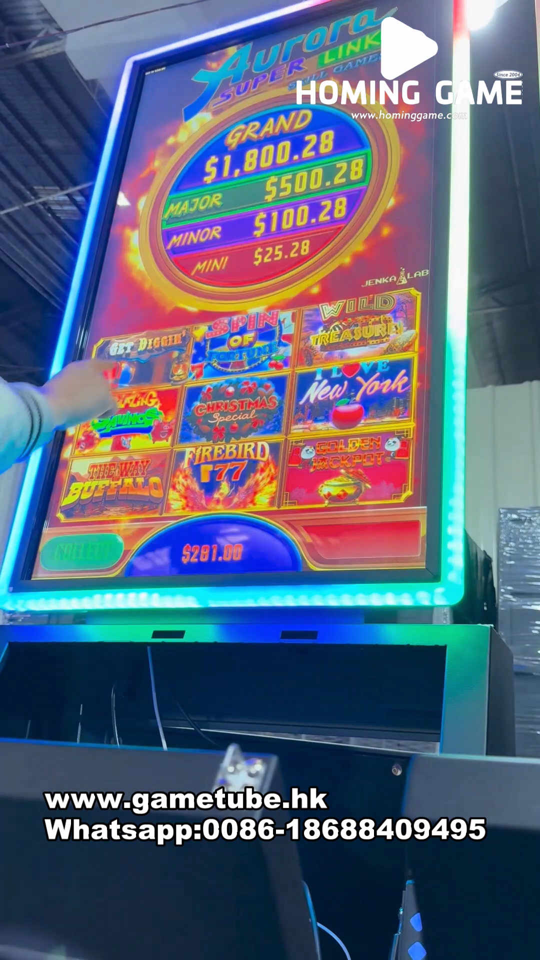 Aurora Skill 5-in-1 Slot Table Game Machine | Factory Direct Multi-Game Cabinet by HomingGame