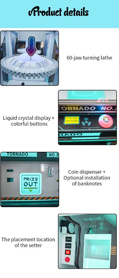 USA Hot Coin Operated Tornado Clip Spin Prize Redemption Game Machine | HomingGame Factory Supply