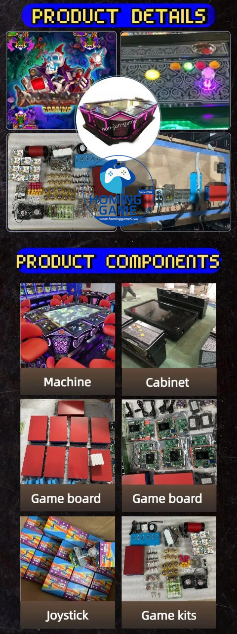 2026 Hot Sale 65" 8 Player Fishing Table Game Machine | Commercial Multiplayer Fish Game Machine | Homing Game Factory OEM