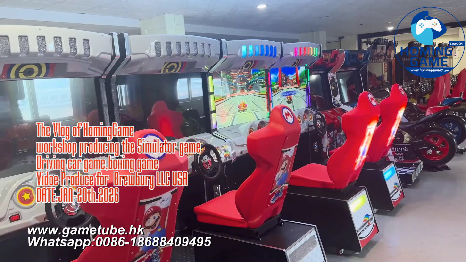 2026 HomingGame Mario Kart GP DX Arcade Racing Machine | 42″ HD Linkable Multiplayer Kart Racer | Commercial Arcade Driving Game