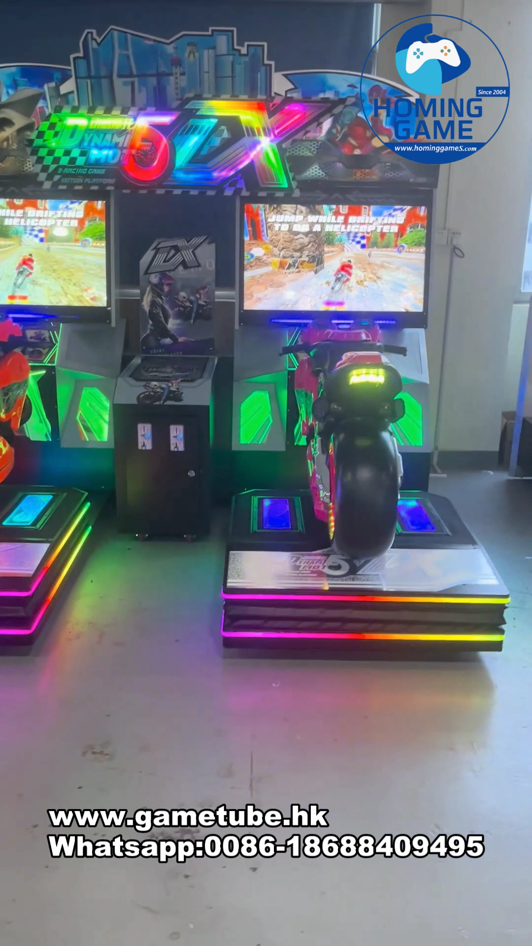 HomingGame Factory Dynamic Moto 5DX Super Bikes Racing Arcade Game Machine - Professional FF Moto Simulator with Motion Feedback for Amusement Centers