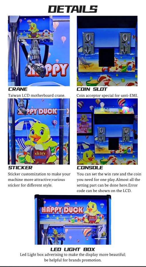 Happy Duck Claw Machine | Factory Direct Coin Operated Prize Crane by HomingGame