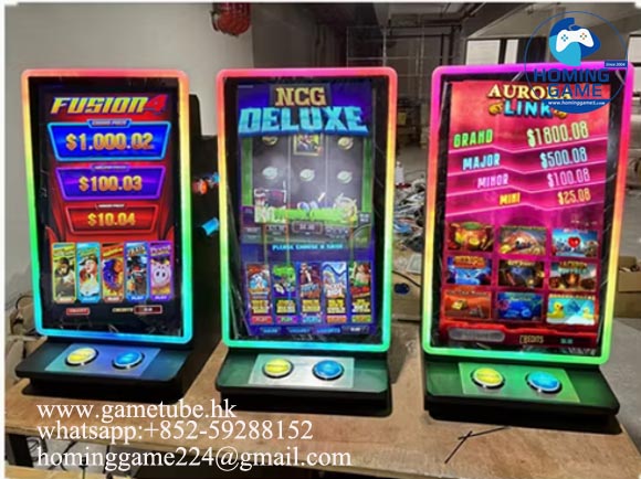 Hominggame Factory Direct: Premium Bartop Slot Machine Cabinet – Fusion 5/HET Emulator Ready, 23.6" 27"Touchscreen Skill Game Console