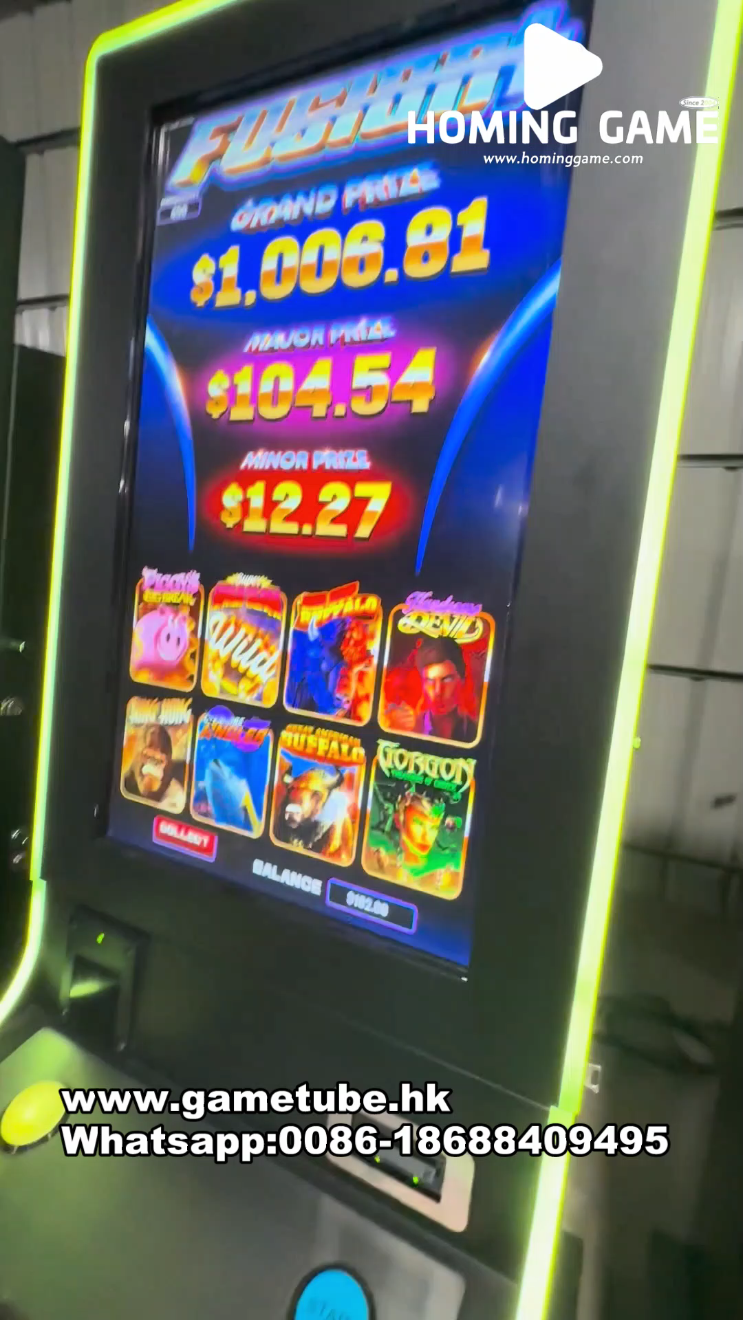 USA Hot Fusion Plus Slot Table Game Machine | Banilla Games 8-in-1 Skill Cabinet Supply by HomingGame