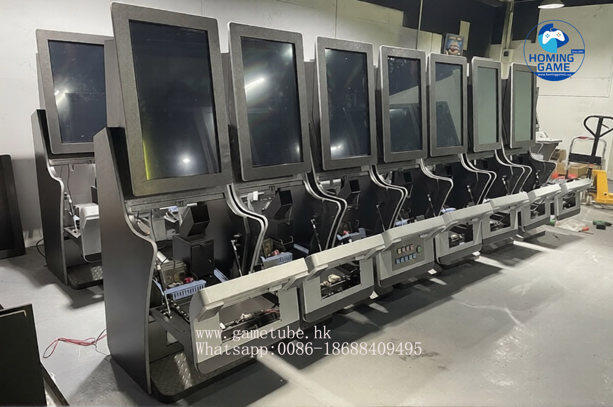 HomingGame Factory 32" Curved Screen Ultimate Fire Link Slot Machine,Fusion 4,Fusion 6 – 8-in-1 Multi-Game Casino Cabinet for Sale