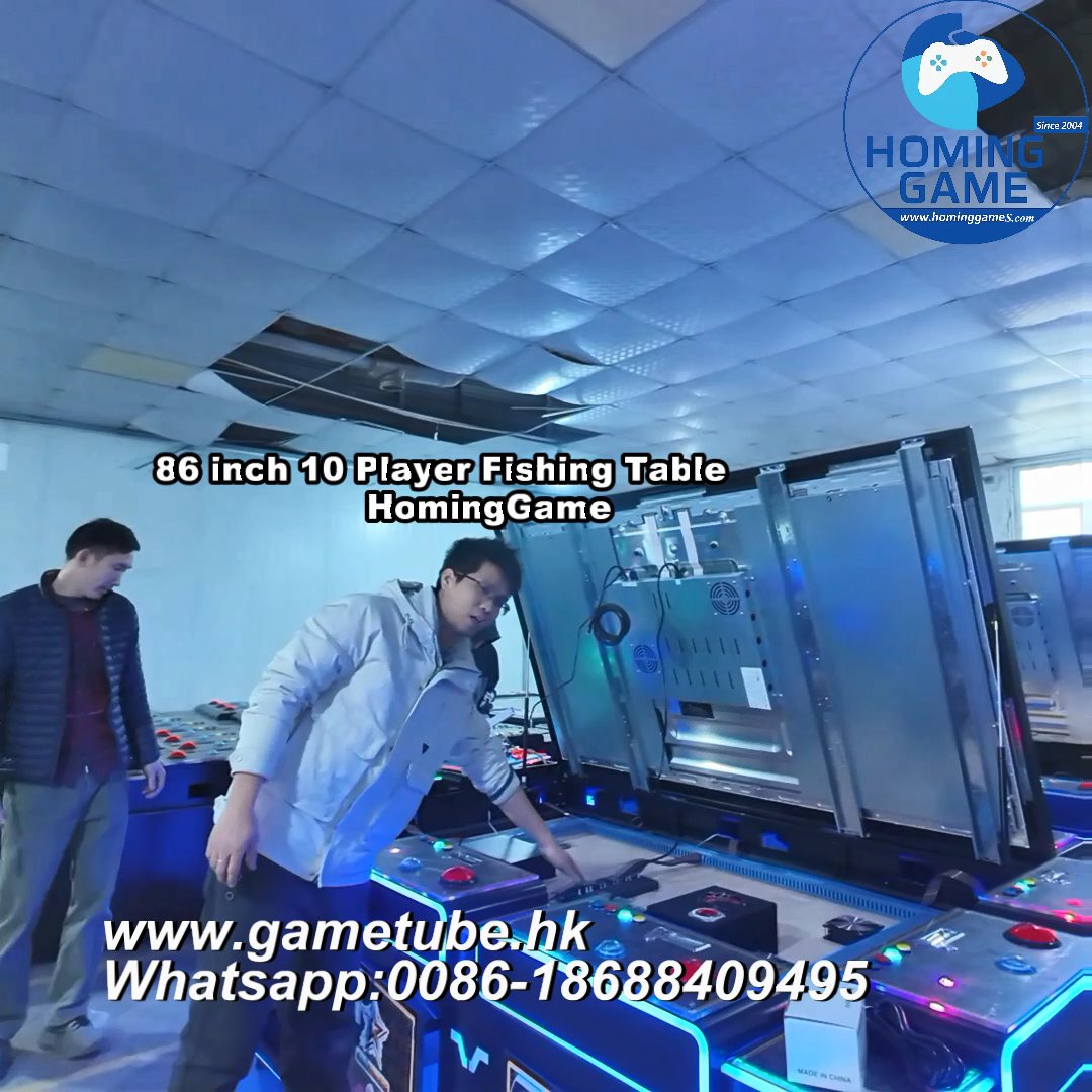 HomingGame 86 Inch 10 Player Fishing Table Game Machine Factory Wholesale Skill Game Ocean King 3 Plus Fish Hunter Arcade Machine for Casino Game Center