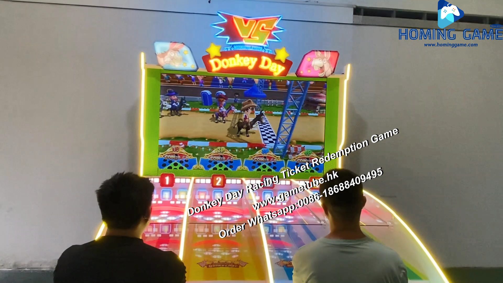 Donkey Racing skill redemption game machine horse racing game  donkey day racing game machine for game park