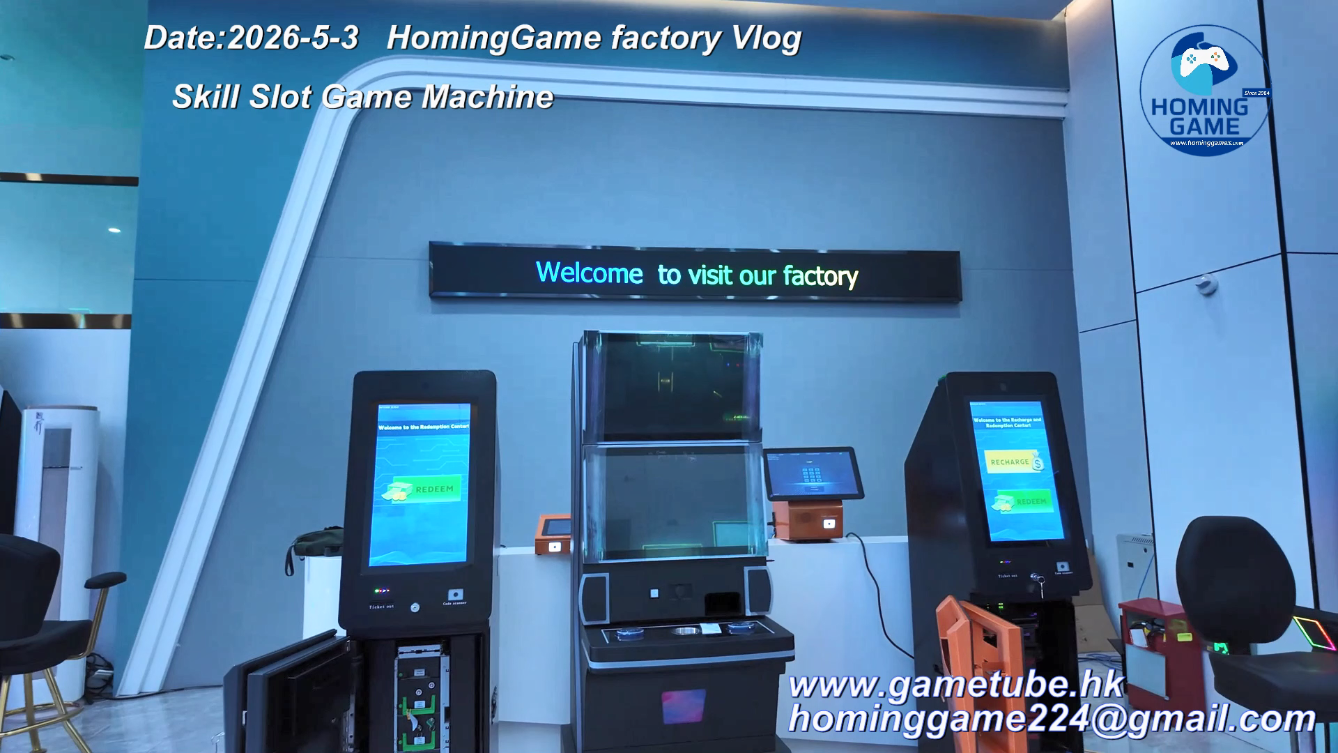 HomingGame 2026 Factory Direct 22/27/32/43 Inch Skill Slot Game Machine Cabinet | Vertical Straight & Curved Screen Slot Table Game for Amusement Room