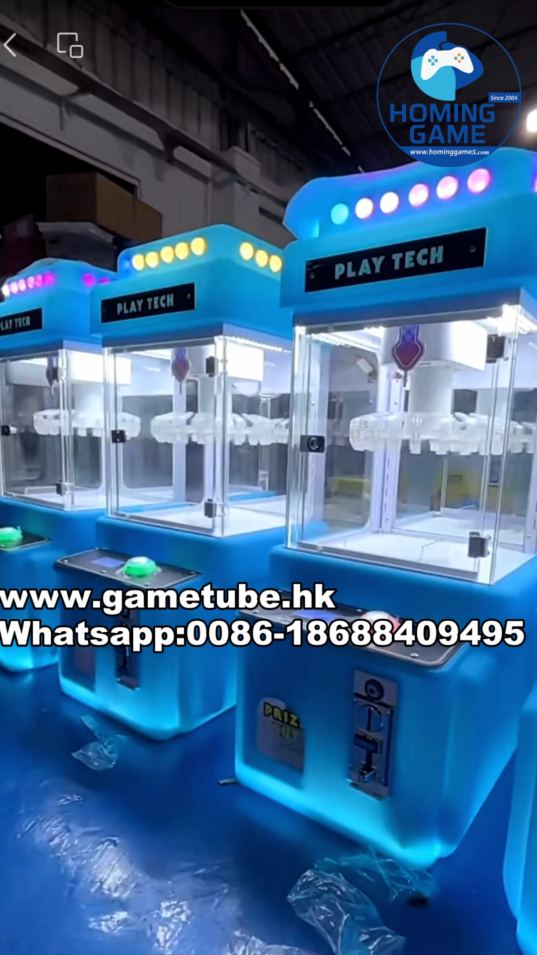 HomingGame Factory 36 Clips Mini Coin-Operated Claw Crane Prize Machine