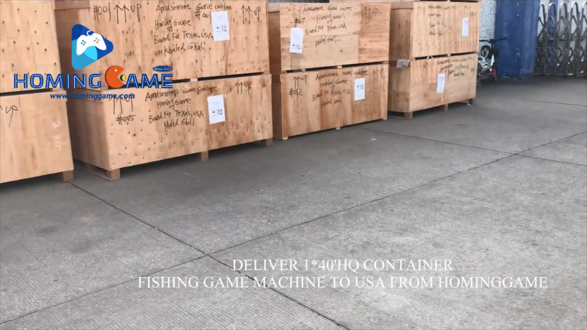 Delivering 1 40HQ Container Hot Sale Fishing Table Game Machine To USA
