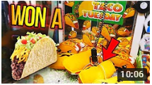 Winning a TACO From The Claw Machine!! || Arcade Games!