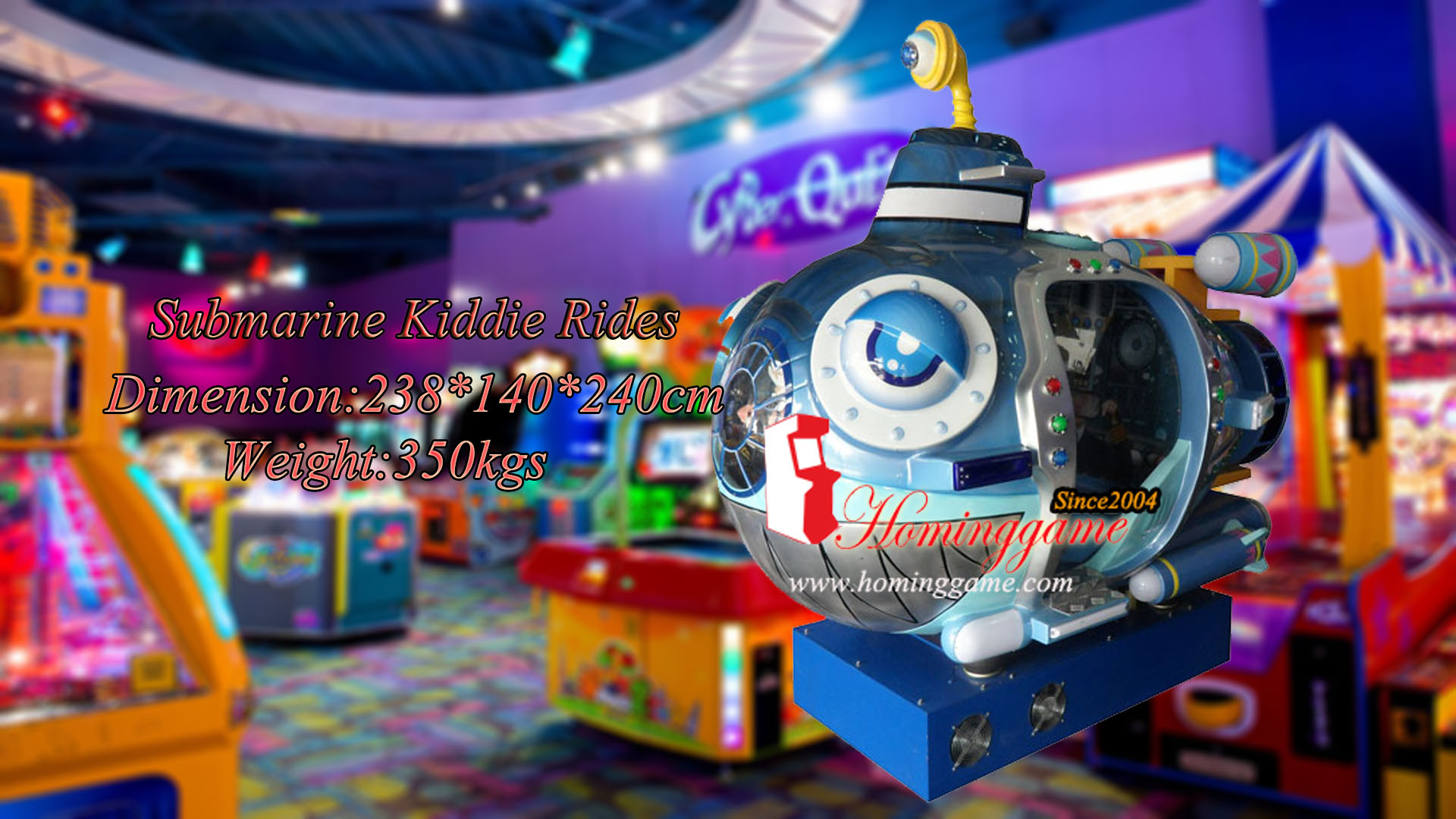 HomingGame Submarine Kiddie Ride - Coin-Operated Game Equipment