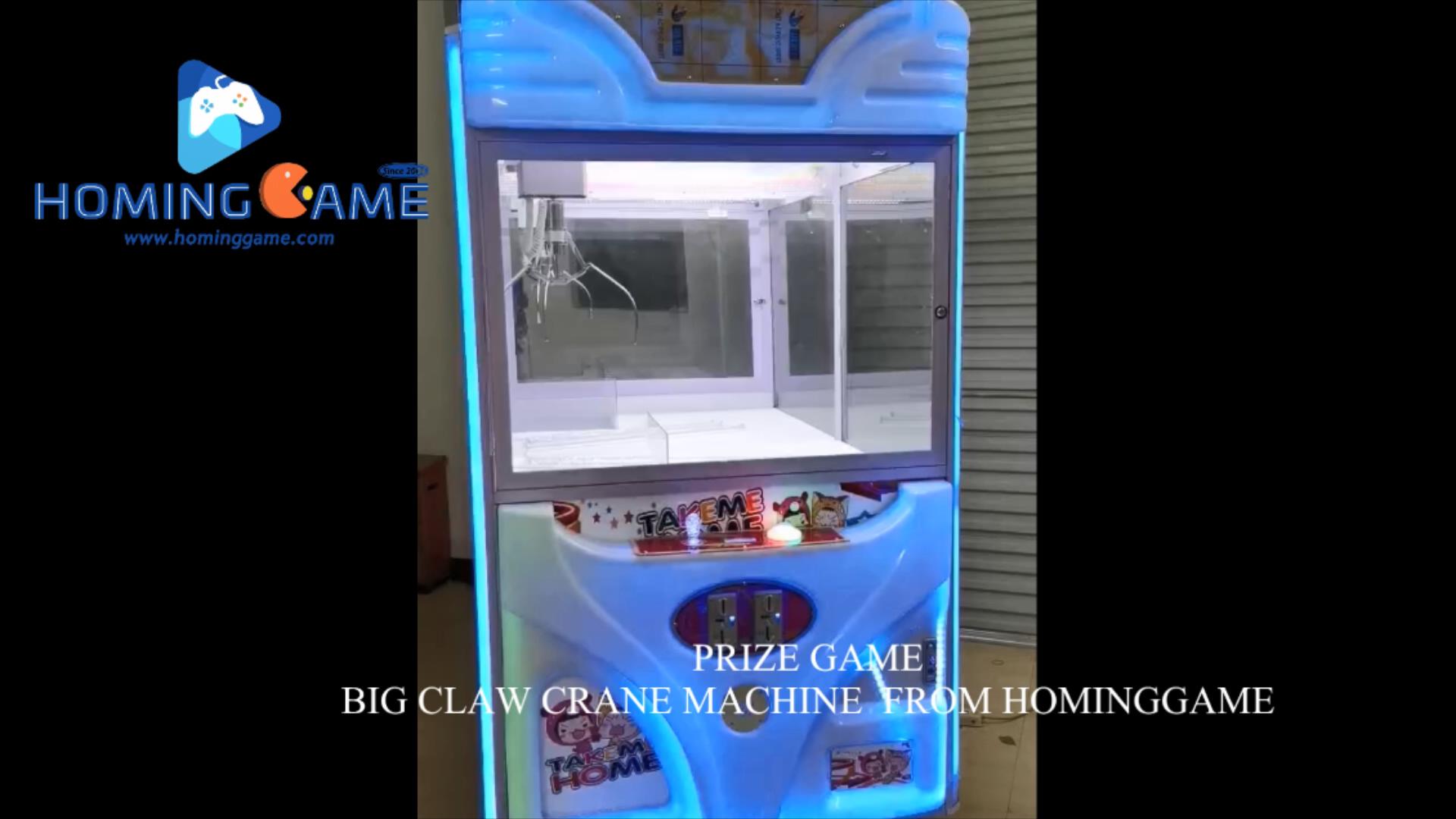 Hot Sale Coin Operated Crazy Toy Big Claw Crane Prize Game Machine