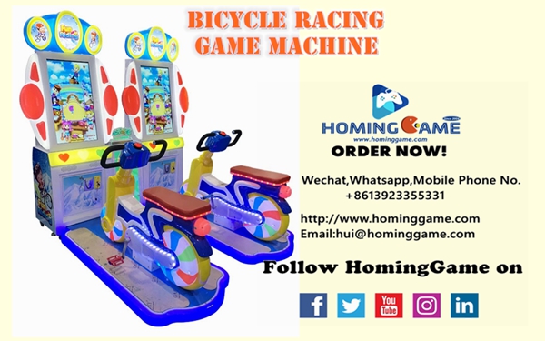 Kids Interactive Bicycle Racing Arcade Game Machine | Coin Operated