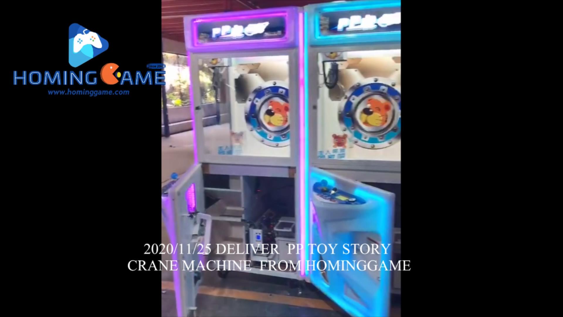 Deliver Hot Sale Coin Operated PP Toy Story Crane Machine To USA