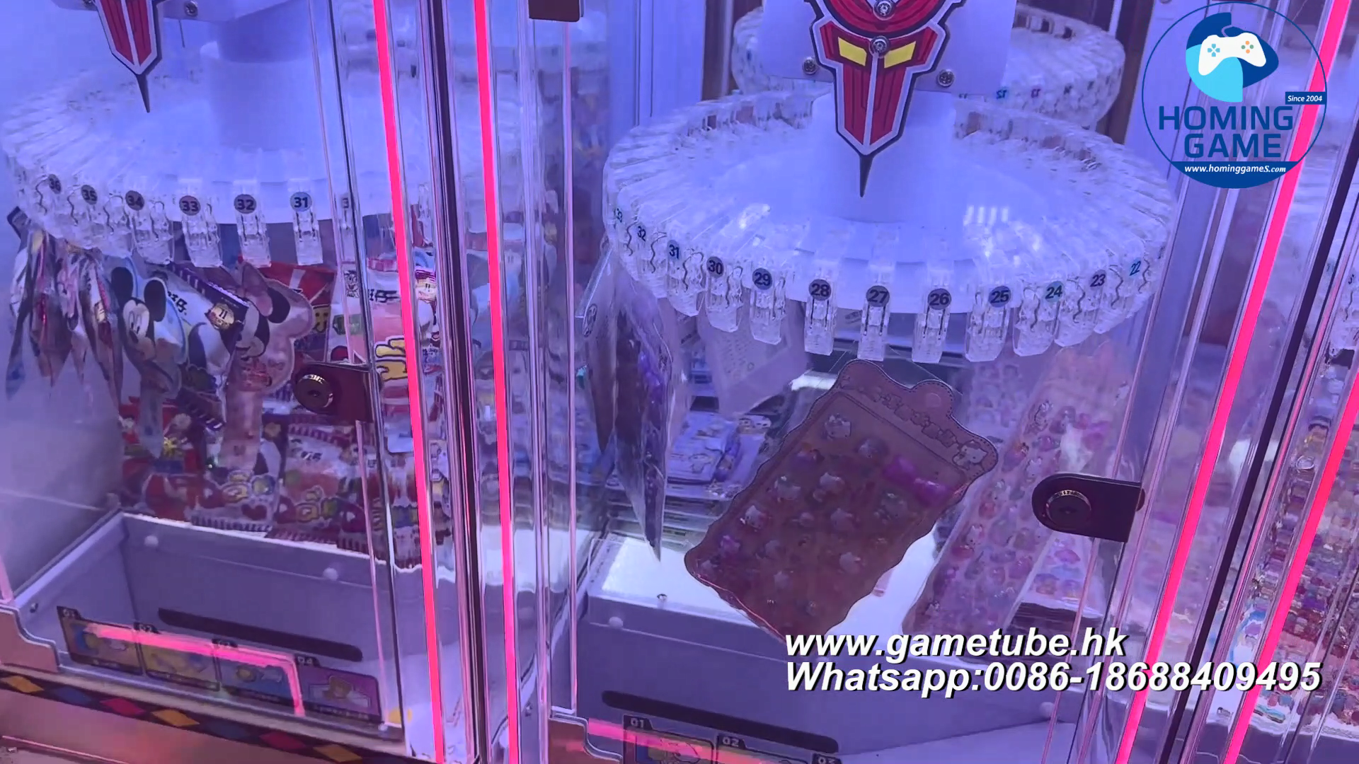 Mini Lucky Clip Prize Game Machine - Premium Arcade Clip Prize Game Machine by HomingGame Factory