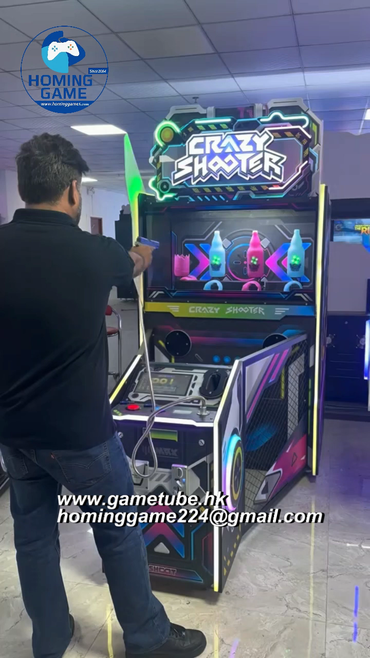 Crazy Shooter: Deluxe Bottle Smash &ndash; Interactive Laser Shooting Redemption Machine(Order Send Email:hominggame224@gmail.com)
