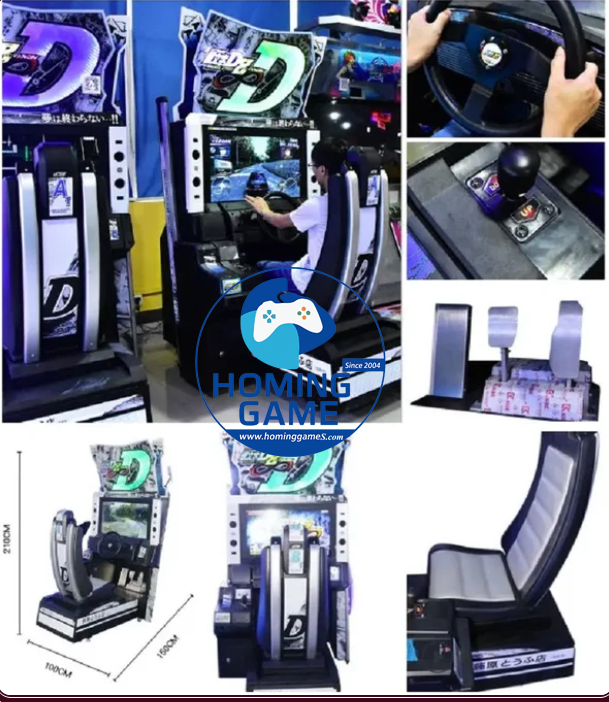 Initial D 8 Arcade Racing Game Machine | Coin Operated Driving Simulator Video Arcade Game | HomingGame Factory OEM Manufacturer