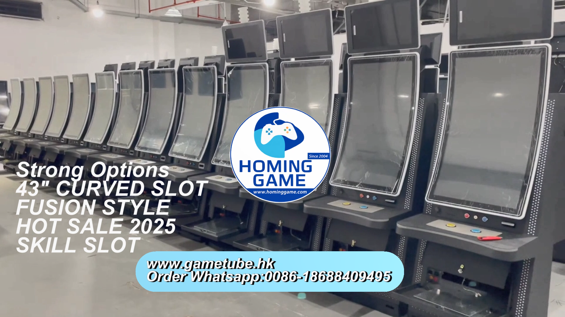 2025 Hot Sale 43” Curved Skill Slot Table Game Machine | Fusion-Style Cabinet | HomingGame Factory Direct