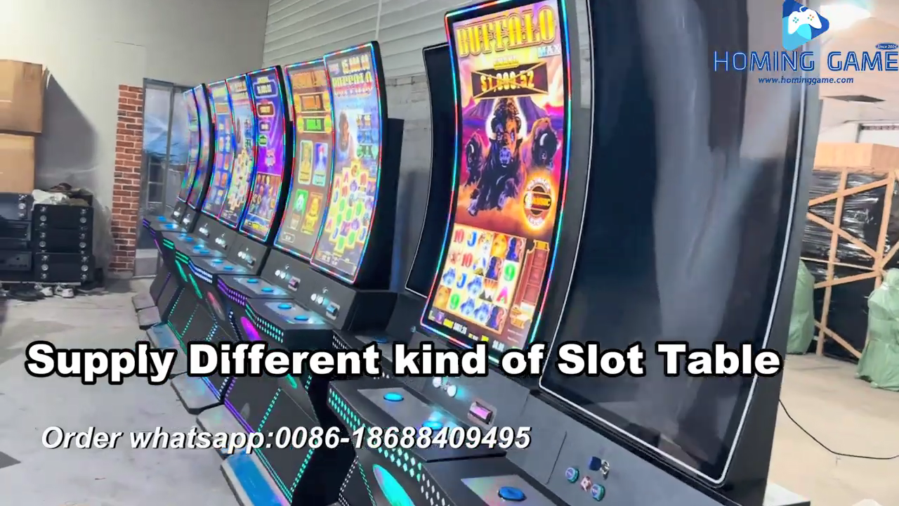 Supply Different Kinds of Skill Vertical Slot Table Arcade Game Machine 32 inch Slot and 43 inch Curve slot table gaming machine by Gaming Expert HomingGame