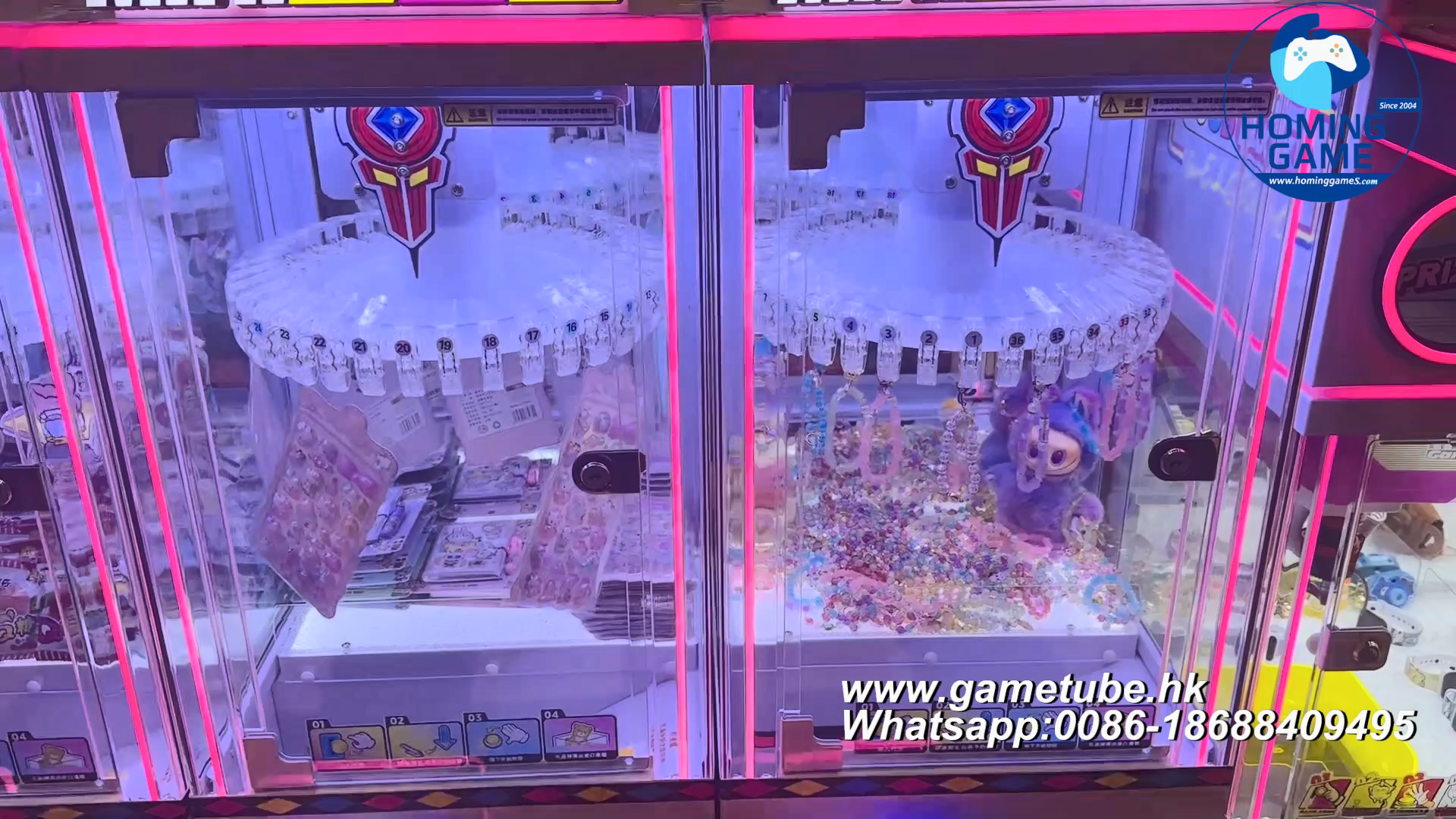Mini Lucky Clip Prize Game Machine - Premium Arcade Clip Prize Game Machine by HomingGame Factory