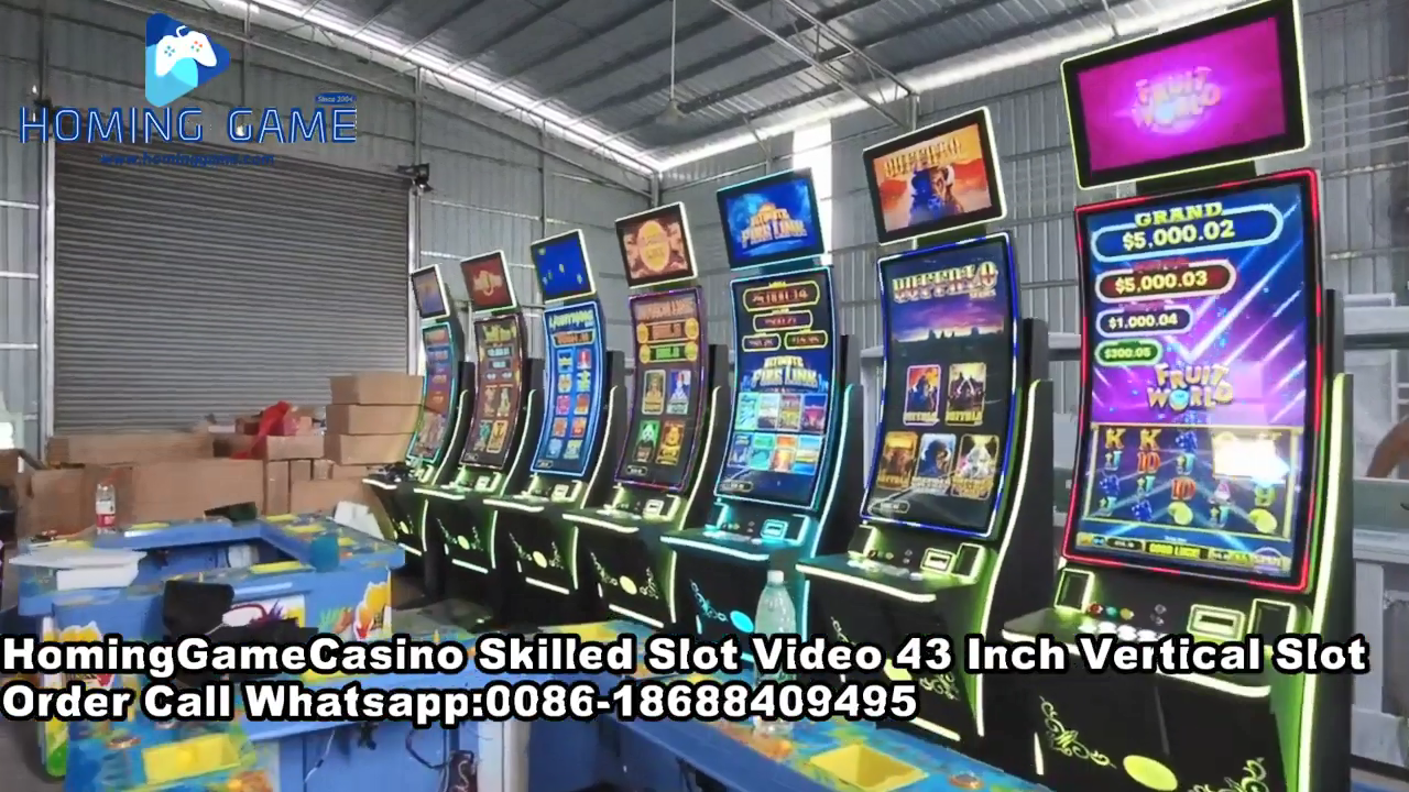 HomingGameCasino Skilled Slot Video 43 Inch Vertical Slot Game Machine#slotgame #slotmachine #Casino#Sweepstake#SkillGameCabinet(Order Call Whatsapp:0086-18688409495)