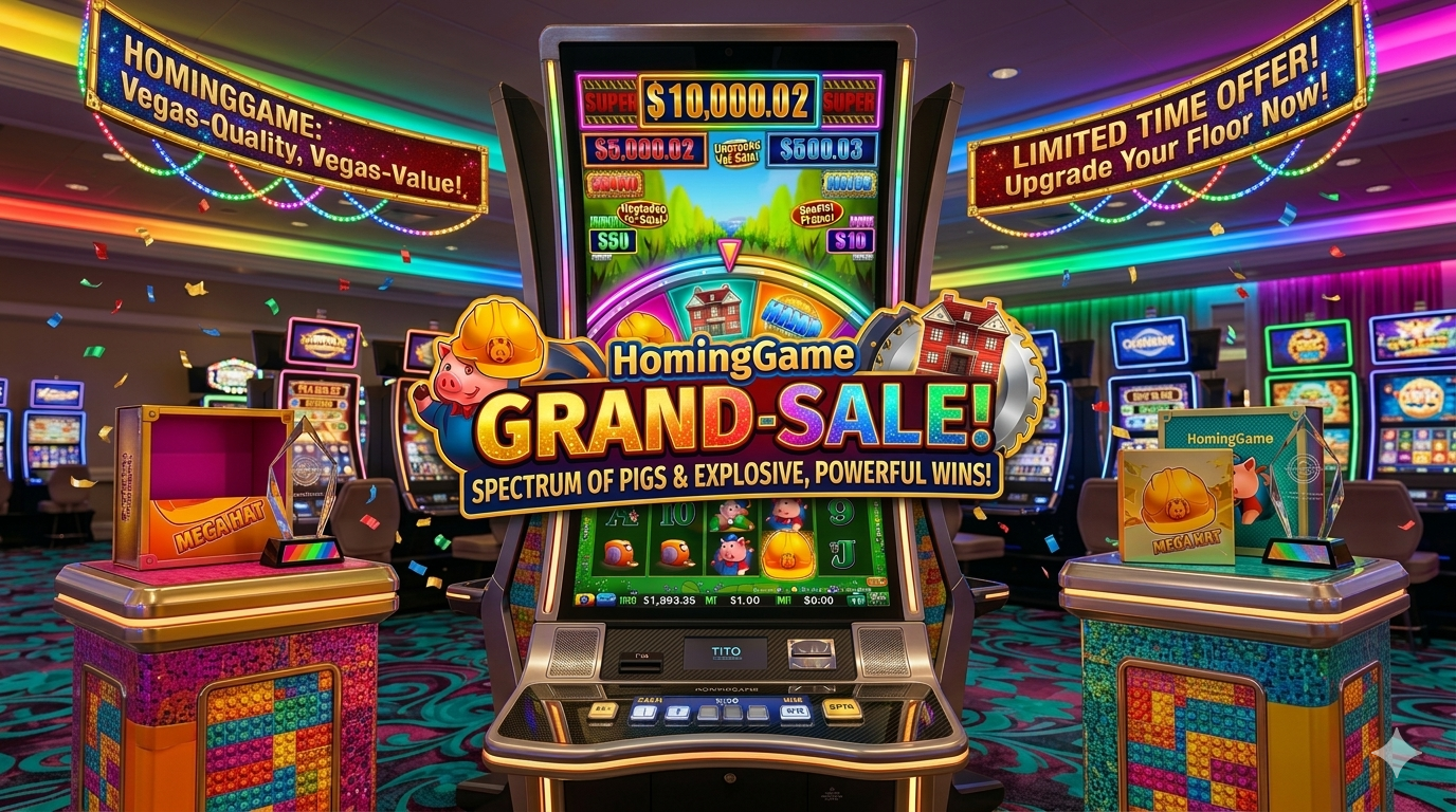 Factory Price Hard Hat Edition Huff N’ Puff Slot Machine - HomingGame Deluxe Casino Cabinet