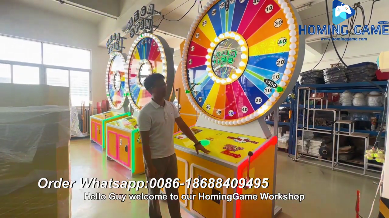 Win Super Bonus Redemption Ticket At HomingGame Mega Spin Redemption Arcade Game Machine#arcade
