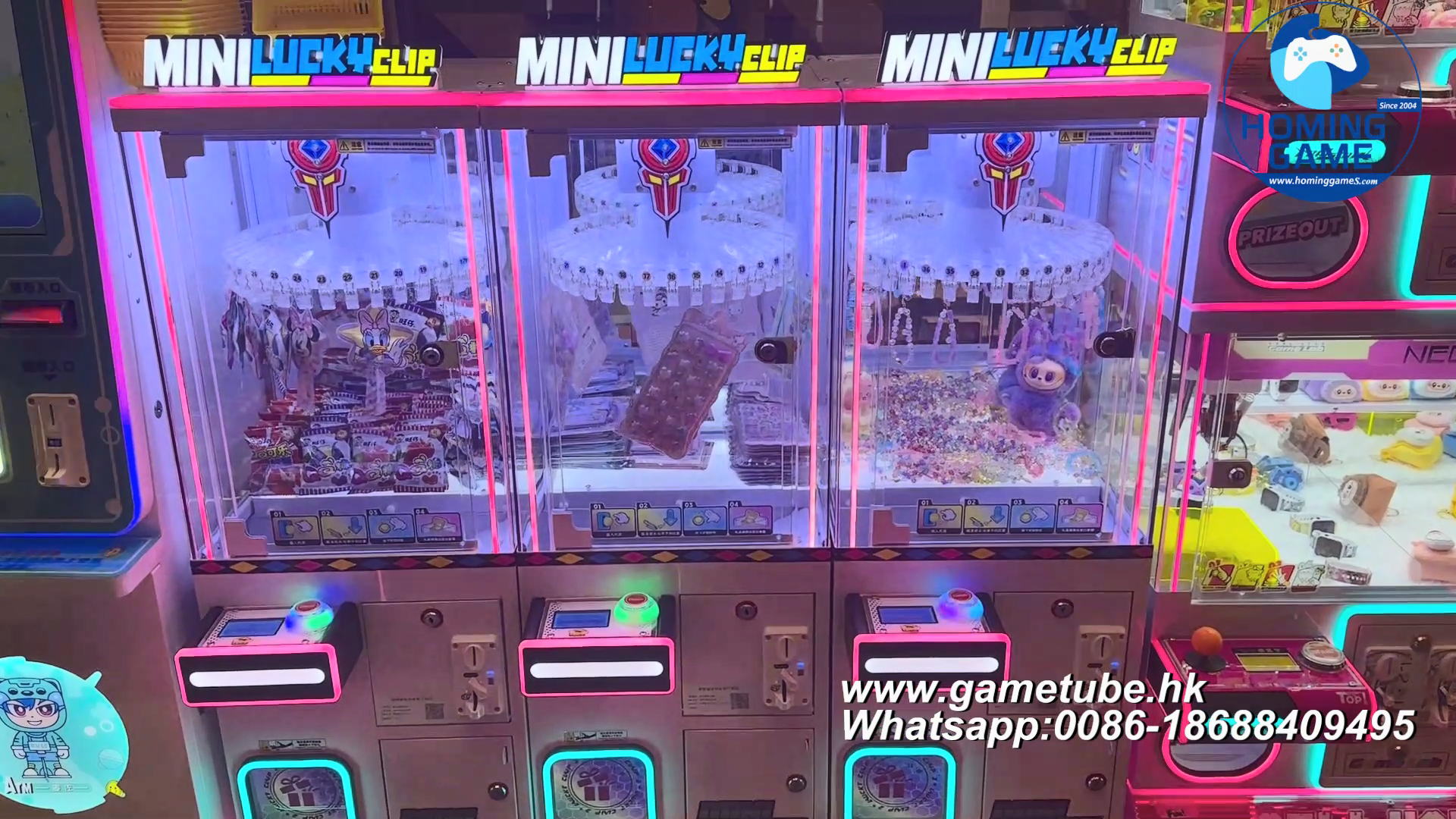 Mini Lucky Clip Prize Game Machine - Premium Arcade Clip Prize Game Machine by HomingGame Factory
