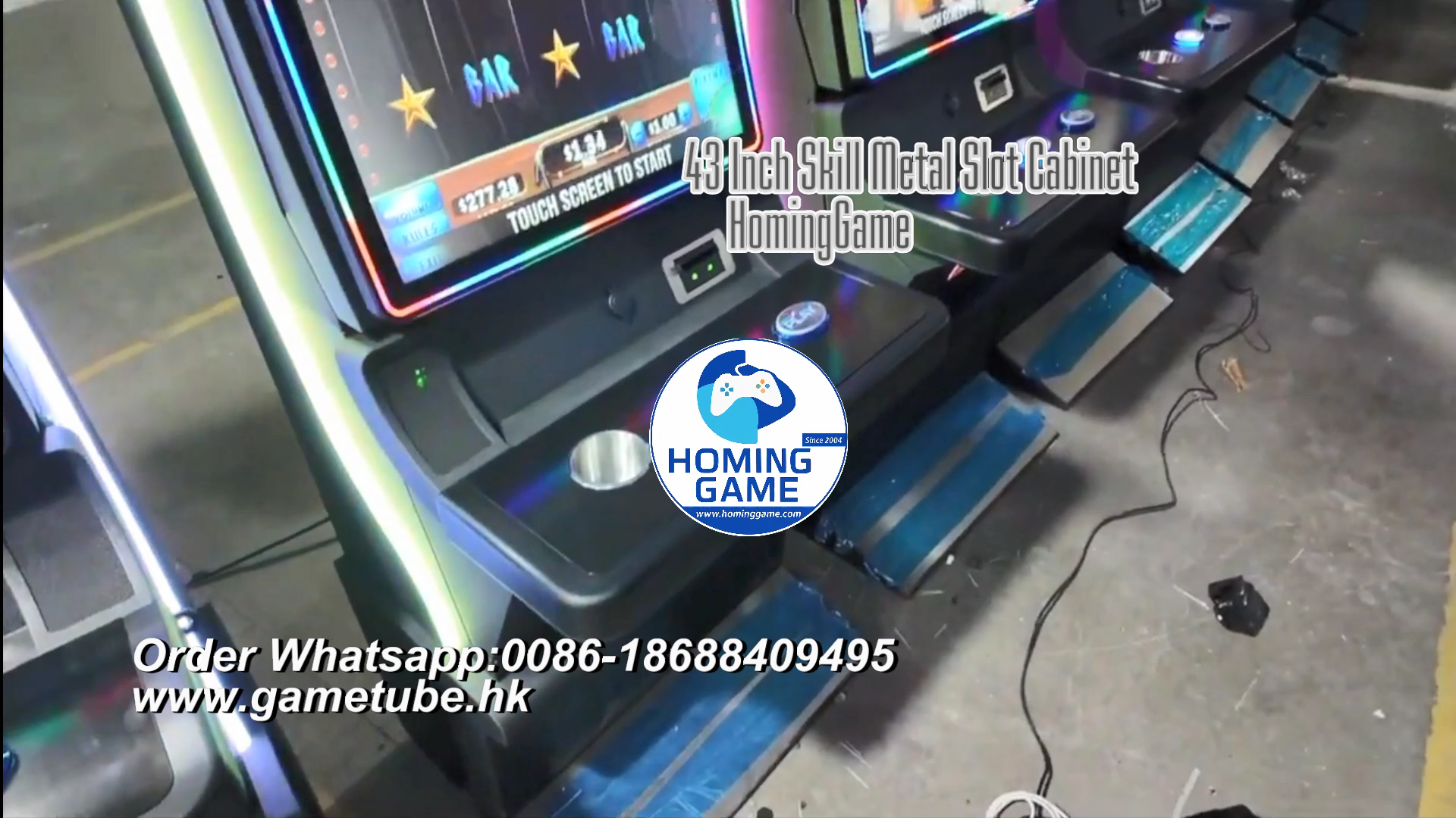 43 Inch Vertical Curved Skill Game Machine | Touch Screen Gambling Arcade Machine by HomingGame with Mutha Goose Accouting System