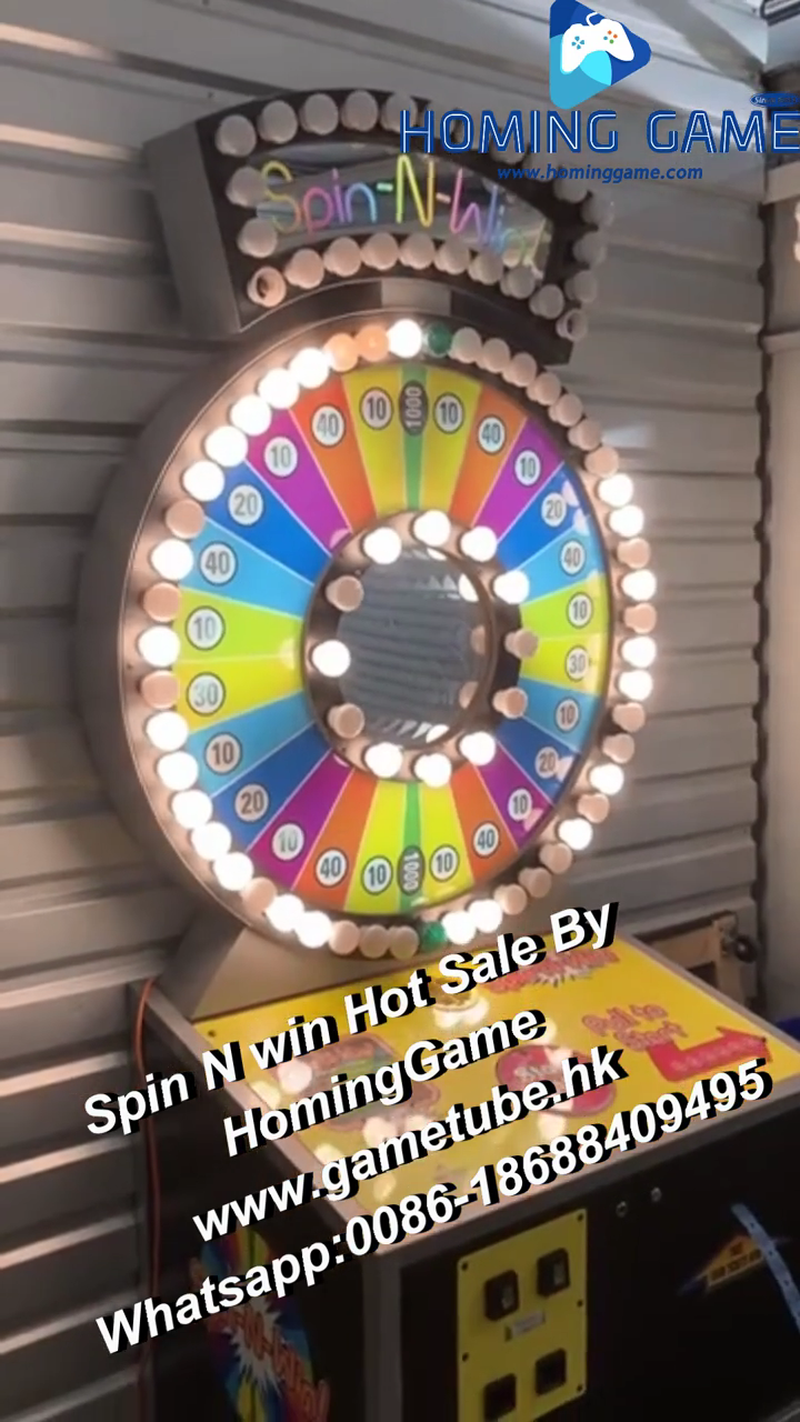 Factory Direct Hot Sale Spin N win Lottery Redemption Arcade Game Machine for Sale by HomingGame